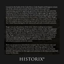 Load image into Gallery viewer, Digitally Restored and Enhanced 1868 Cedar Rapids & Kingston City Linn County Iowa Map Print - Vintage Bird's Eye View Map of Iowa Wall Art Poster