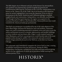 Load image into Gallery viewer, Digitally Restored and Enhanced 1868 Independence Jackson County Missouri Map Print - Vintage Bird's Eye View Map of Independence Missouri Wall Art Poster