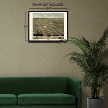 Load image into Gallery viewer, Digitally Restored and Enhanced 1870 Owatonna Minnesota Map Print - Historic Bird's Eye View of Owatonna Steele County Map of Minnesota Poster Wall Art