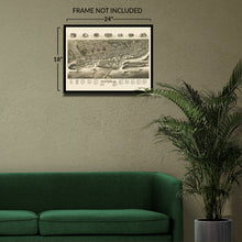 Load image into Gallery viewer, Digitally Restored and Enhanced 1889 Dubuque Iowa Map Poster - Vintage Perspective Map of Dubuque City Iowa Poster Print - History Map of Iowa Wall Art