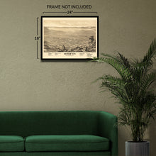 Load image into Gallery viewer, Digitally Restored and Enhanced 1875 Brigham City and Great Salt Lake Utah Map Poster - Vintage Bird's Eye View Map of Utah Print Wall Art Poster