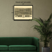 Cargar imagen en el visor de la galería, Digitally Restored and Enhanced 1889 Kearney Nebraska Map Print - Old Perspective Map of Kearney City Buffalo County Nebraska State Map Wall Art Poster