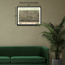 Load image into Gallery viewer, Digitally Restored and Enhanced 1868 Marion Iowa Map Poster - Bird's Eye View of Marion Iowa Wall Map - Vintage Map of Iowa State Poster Wall Art Print