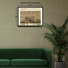 Load image into Gallery viewer, Digitally Restored and Enhanced 1868 Independence Jackson County Missouri Map Print - Vintage Bird's Eye View Map of Independence Missouri Wall Art Poster