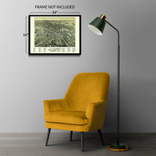 Load image into Gallery viewer, Digitally Restored and Enhanced 1888 Dover New Hampshire Map Poster - Bird's Eye View Map of Stafford County Dover NH - Vintage New Hampshire Poster Print