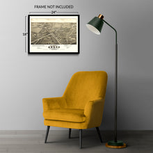 Load image into Gallery viewer, Digitally Restored and Enhanced 1882 Sixth Ward of Akron Ohio Map Poster - Vintage Bird's Eye View of Middlebury Summit County Ohio Map Wall Art Print