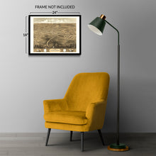 Load image into Gallery viewer, Digitally Restored and Enhanced 1868 Independence Jackson County Missouri Map Print - Vintage Bird's Eye View Map of Independence Missouri Wall Art Poster