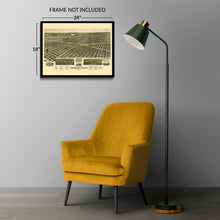 Cargar imagen en el visor de la galería, Digitally Restored and Enhanced 1889 Kearney Nebraska Map Print - Old Perspective Map of Kearney City Buffalo County Nebraska State Map Wall Art Poster