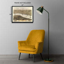 Load image into Gallery viewer, Digitally Restored and Enhanced 1869 Saint Charles Missouri Map Poster - Old Bird's Eye View Map of St Charles MO - Vintage Map of Missouri Wall Art Print