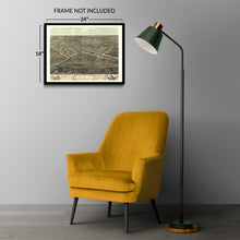 Load image into Gallery viewer, Digitally Restored and Enhanced 1868 Marion Iowa Map Poster - Bird's Eye View of Marion Iowa Wall Map - Vintage Map of Iowa State Poster Wall Art Print