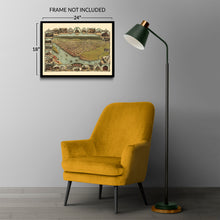 Load image into Gallery viewer, Digitally Restored and Enhanced 1902 Eureka California Map Poster - Old Bird's Eye View of Eureka Humboldt County Map of California Poster Wall Art Print