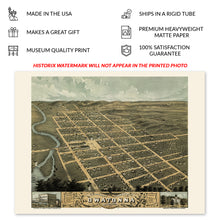 Load image into Gallery viewer, Digitally Restored and Enhanced 1870 Owatonna Minnesota Map Print - Historic Bird's Eye View of Owatonna Steele County Map of Minnesota Poster Wall Art