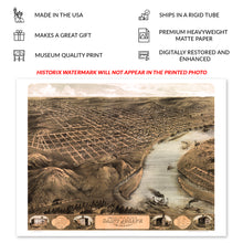 Cargar imagen en el visor de la galería, Digitally Restored and Enhanced 1868 Saint Joseph Missouri Map Poster - Vintage Bird's Eye View of the City of St Joseph Missouri Wall Art Map Print