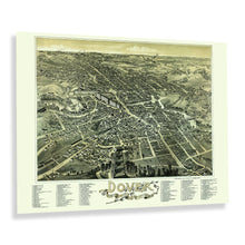 Load image into Gallery viewer, Digitally Restored and Enhanced 1888 Dover New Hampshire Map Poster - Bird's Eye View Map of Stafford County Dover NH - Vintage New Hampshire Poster Print