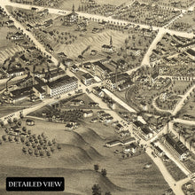 Load image into Gallery viewer, Digitally Restored and Enhanced 1882 Sixth Ward of Akron Ohio Map Poster - Vintage Bird's Eye View of Middlebury Summit County Ohio Map Wall Art Print