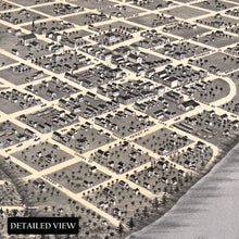 Load image into Gallery viewer, Digitally Restored and Enhanced 1869 Saint Cloud Stearns County Minnesota Map Poster - Old Bird's Eye View of the City of St Cloud MN Map Wall Art Print