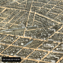 Load image into Gallery viewer, Digitally Restored and Enhanced 1870 Dayton Ohio Map Poster - Vintage Bird's Eye View Perspective Map of Dayton Ohio - Old Map of Ohio Wall Art Print