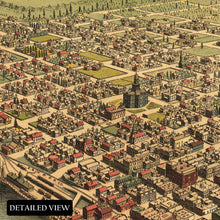 Load image into Gallery viewer, Digitally Restored and Enhanced 1902 Eureka California Map Poster - Old Bird's Eye View of Eureka Humboldt County Map of California Poster Wall Art Print