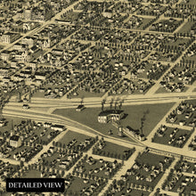 Cargar imagen en el visor de la galería, Digitally Restored and Enhanced 1889 Kearney Nebraska Map Print - Old Perspective Map of Kearney City Buffalo County Nebraska State Map Wall Art Poster