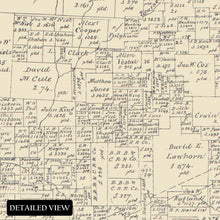 Cargar imagen en el visor de la galería, Digitally Restored and Enhanced 1879 Denton County Texas Map Print - History Map of the County of Denton Texas Wall Art - Vintage Texas Map Poster