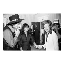 Load image into Gallery viewer, Digitally Restored and Enhanced 1980 First Lady Rosalynn Carter Photo Print - Vintage Photo of Rosalynn Carter with Waylon Jennings & Jesse Colter Poster