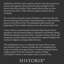 Cargar imagen en el visor de la galería, Digitally Restored and Enhanced 1893 Baptism of Jesus Christ Print - Currier Ives Biblical River Jordan Religious Art - Devotional - Archival Print