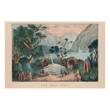Cargar imagen en el visor de la galería, Digitally Restored and Enhanced 1856 Holy Well Ireland Print - Currier Ives Gougane Barra County Cork Pilgrimage Site - Victorian Era - Archival Print