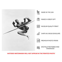 Load image into Gallery viewer, Digitally Restored and Enhanced 1936 Cornelius Johnson High Jump Print - Berlin Games Gold Medal African American Athlete - Track Field - Archival Print