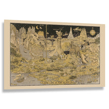 Load image into Gallery viewer, Digitally Restored and Enhanced 1935 Land of Make Believe Fantasy Map - Depression Era - Fantasy Cartography Art - Fairy Tale Kingdom Childrens Decor