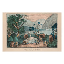 Cargar imagen en el visor de la galería, Digitally Restored and Enhanced 1856 Holy Well Ireland Print - Currier Ives Gougane Barra County Cork Pilgrimage Site - Victorian Era - Archival Print