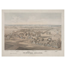 Load image into Gallery viewer, Digitally Restored and Enhanced 1875 Princeton College Print - College of New Jersey Nassau Hall Campus Birds Eye View - Centennial - Archival Print
