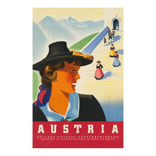 Cargar imagen en el visor de la galería, Digitally Restored and Enhanced 1910 Austria Mountain Lake Travel Poster - Art Deco Alpine Scenery - Vintage European Tourism Art - Austrian Alps