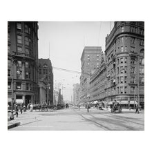 Load image into Gallery viewer, Digitally Restored and Enhanced 1905 Euclid Avenue Cleveland Print - Ohio Downtown Streetscape Gilded Age Urban - Showplace of America - Archival Print