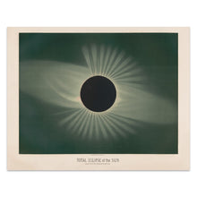 Load image into Gallery viewer, Digitally Restored and Enhanced 1881 Total Eclipse of the Sun Print - Trouvelot Astronomical Art Scientific Celestial - Victorian Era - Archival Print