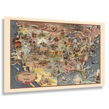 Cargar imagen en el visor de la galería, Digitally Restored and Enhanced 1946 America Its History Pictorial Map - Mid Century - Illustrated Historical Art - United States Events Timeline