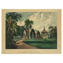 Load image into Gallery viewer, Digitally Restored and Enhanced 1856 Sunny Side Print - Currier Ives Washington Irving Home Hudson River Tarrytown - Sleepy Hollow Era - Archival Print