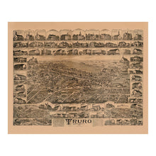 Cargar imagen en el visor de la galería, Digitally Restored and Enhanced 1889 Birds Eye View Truro Nova Scotia Print - Currie Bay of Fundy Railway Junction - Victorian Era - Archival Print