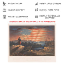 Load image into Gallery viewer, Digitally Restored and Enhanced 1861 Our Heaven Born Banner Print - Civil War Union Patriotic Flag Dawn Zouave Sentry - Northern Loyalty - Archival Print