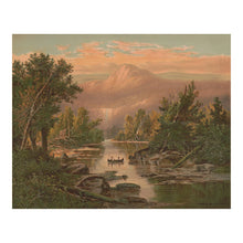 Load image into Gallery viewer, Digitally Restored and Enhanced 1880 Evening in the Adirondacks Print - New York Mountains Waterfall Wilderness Landscape - Gilded Age - Archival Print