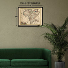 Cargar imagen en el visor de la galería, Digitally Restored and Enhanced 1689 Dutch Map of Africa Print - Amsterdam Golden Age Mountains of the Moon Nile Source - Baroque Era - Archival Print