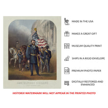 Cargar imagen en el visor de la galería, Digitally Restored and Enhanced 1868 Ulysses S. Grant Portrait Print - Civil War Union General - Reconstruction Era American History - Museum-Quality Print