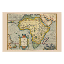 Cargar imagen en el visor de la galería, Digitally Restored and Enhanced 1572 Africa Continent Map - Age of Exploration - Colonial Era Geography Art - Mediterranean Coast Sub Saharan Interior