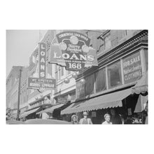 Cargar imagen en el visor de la galería, Digitally Restored and Enhanced 1939 Beale Street Memphis Tennessee Photo - Wolcott FSA Secondhand Clothing Store Pawn Shop - Depression Era - Archival Print