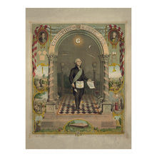 Cargar imagen en el visor de la galería, Digitally Restored and Enhanced 1866 Washington as a Freemason Print - Masonic Lodge Regalia Founding Father Portrait - Reconstruction Era - Archival Print