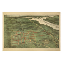 Cargar imagen en el visor de la galería, Digitally Restored and Enhanced 1890 Northwest Alexandria Virginia Birds Eye View Map - Suburban Development Plan - Potomac Washington DC Region