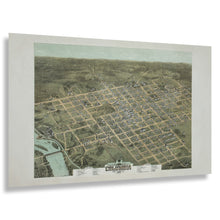 Load image into Gallery viewer, Digitally Restored and Enhanced 1872 Birds Eye View Columbia South Carolina Print - Drie Reconstruction Era State Capital - Post War - Archival Print
