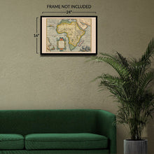 Cargar imagen en el visor de la galería, Digitally Restored and Enhanced 1572 Africa Continent Map - Age of Exploration - Colonial Era Geography Art - Mediterranean Coast Sub Saharan Interior