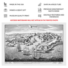 Cargar imagen en el visor de la galería, Digitally Restored and Enhanced 1700 Brest France Harbor Bird's Eye View Map - Naval Port Cartography - Royal Arsenal and Warship Roadstead - Museum-Quality Print