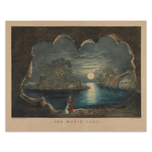 Cargar imagen en el visor de la galería, Digitally Restored and Enhanced 1856 The Magic Lake Print - Currier Ives Victorian Fantasy Twilight Mythology Romantic - Fairy Tale - Archival Print
