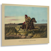 Cargar imagen en el visor de la galería, Digitally Restored and Enhanced 1852 Prairie Hunter Western Frontier Art Print - Great Plains Trapper Scene - Rustic Americana Decor - Museum-Quality Print